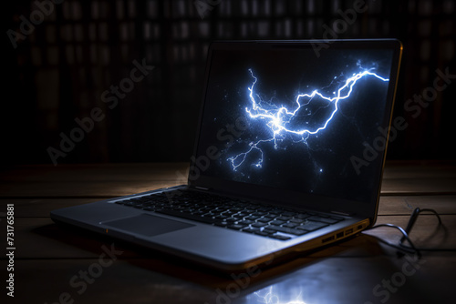 Laptop computer with the lightning