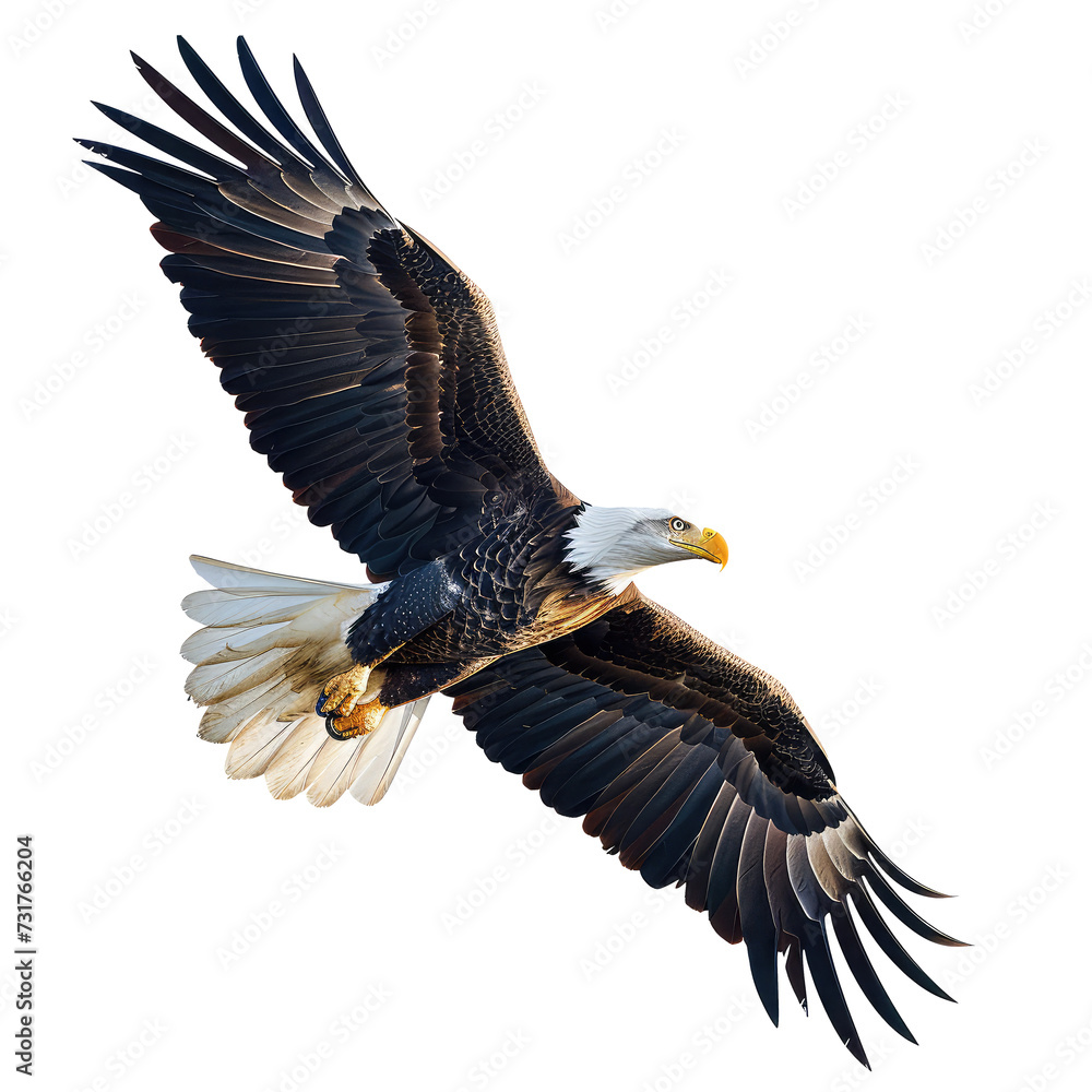 Big eagle looking isolated on white. Big eagle looking isolated on white.