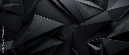 Composition with black geometric shapes, abstract background