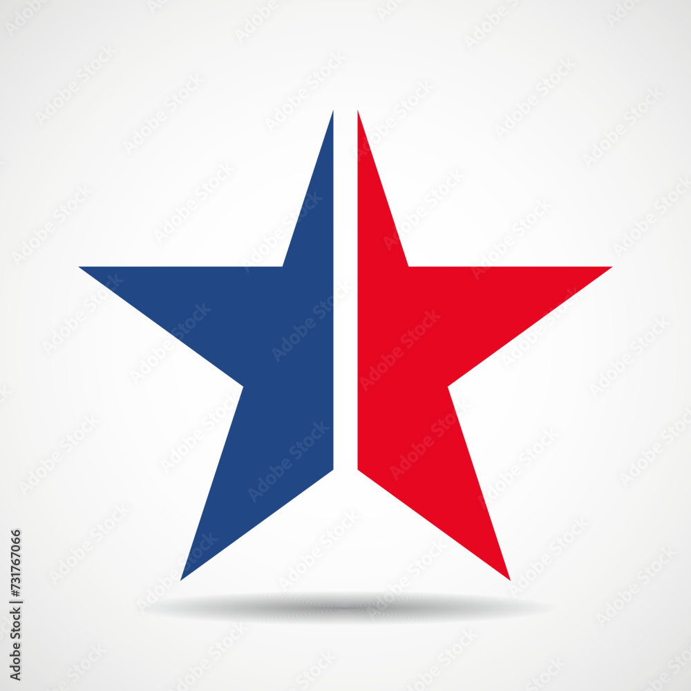 USA flag in star shape. American star. American flag icon. Vector illustration USA flag in star shape. American star. American flag icon. Vector illustration