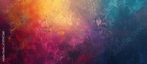 Colorful textured backdrop of a hand-painted abstract canvas