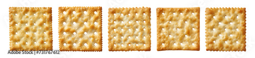 Saltine crackers isolated on transparent or white background, png