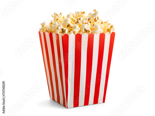 Popcorn bucket isolated on transparent or white background, png