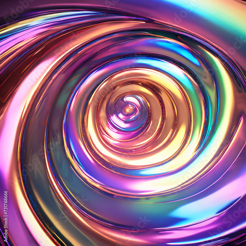 metallic dark holographic rainbow holo swirl background