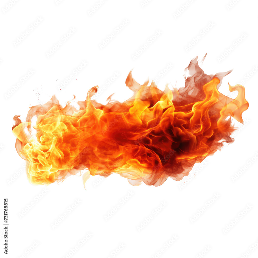 Realistic fire flame effect in the air on white bacground Realistic fire flame effect in the air on white bacground