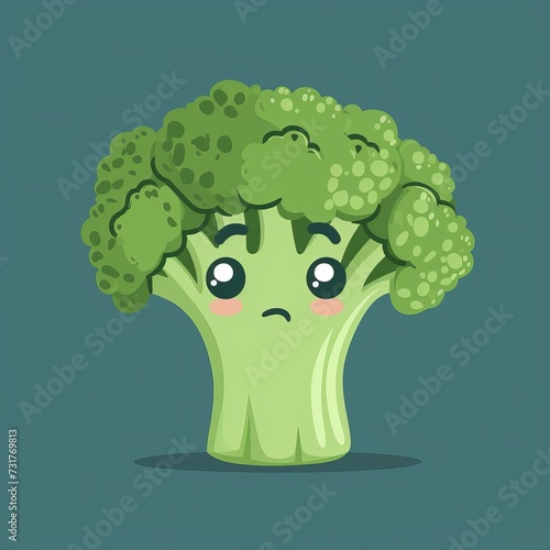 one broccoli illustration.