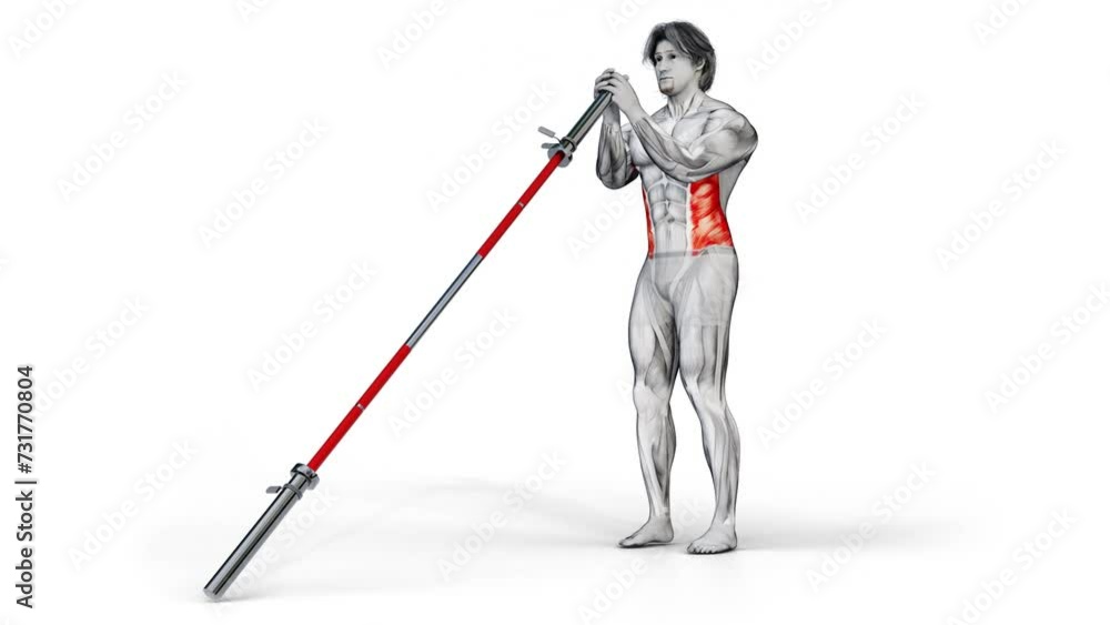 3d render design of muscular male character exercising with barbell bar on isolated white background 3d render design of muscular male character exercising with barbell bar on isolated white background