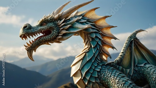 High-Resolution Dragon Illustration 8K Wallpaper