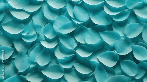 Aquamarine flower petals. Pattern of petals.