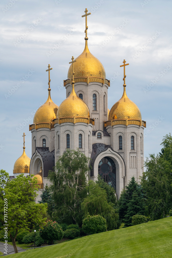 Church of All Saints on Mamayev Kurgan on a cloudy June morning. Volgograd