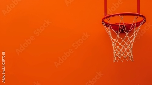 Basketball hoop orange background © vannet