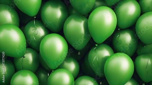 Forestgreen balloon texture. Background of many green balloons