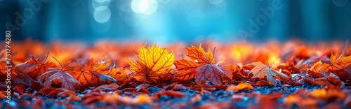 Fall Foliage: A Spectacular Display of Autumn Leaves Generative AI photo