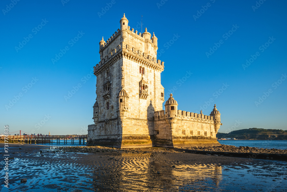 belem tower, aka Tower of Saint Vincent, in belem district of lisbon, portugal
