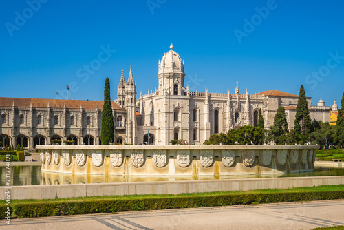 Jeronimos Monastery or Hieronymites Monastery located in Lisbon, Portugal