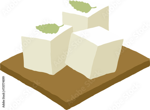 Tofu illustration material