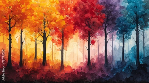 Autumn's Vibrant Colors Generative AI