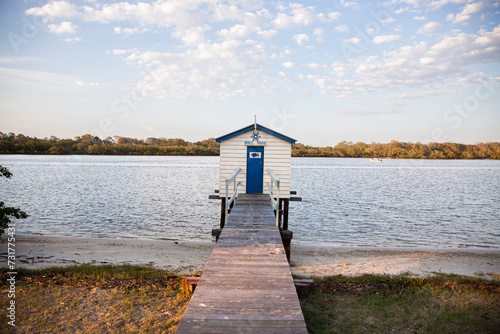 Boat hose on the banks of the Maroochy River on the Sunshine Coast photo