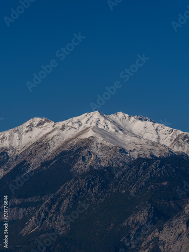 snowy mountain and sky background