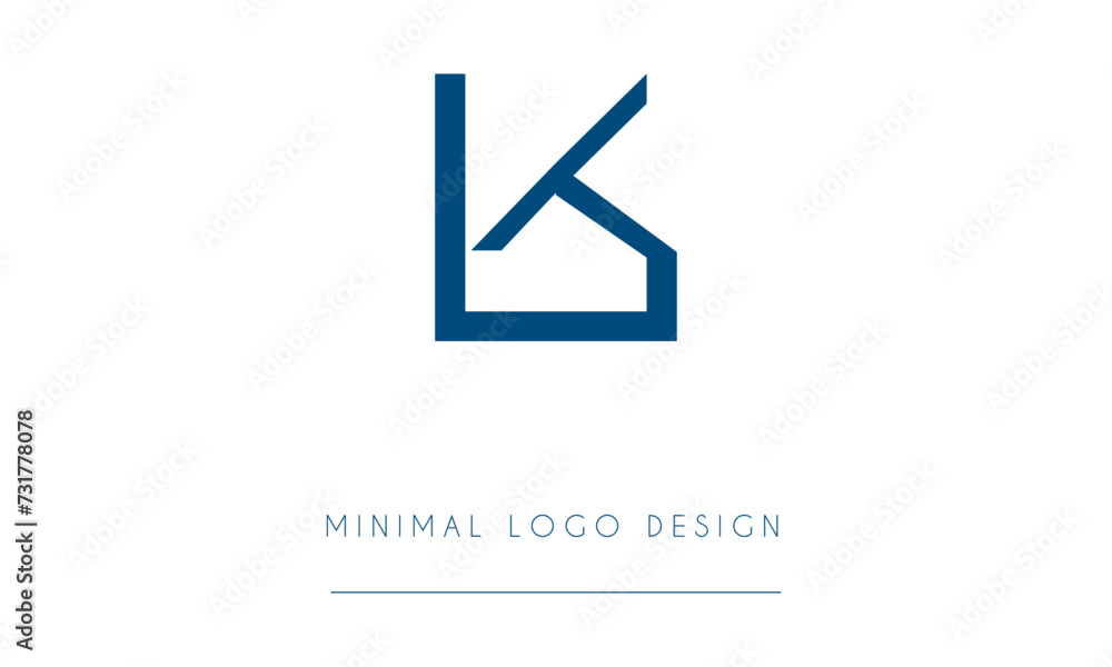 KL or LK Minimal Logo Design Vector Art Illustration KL or LK Minimal Logo Design Vector Art Illustration