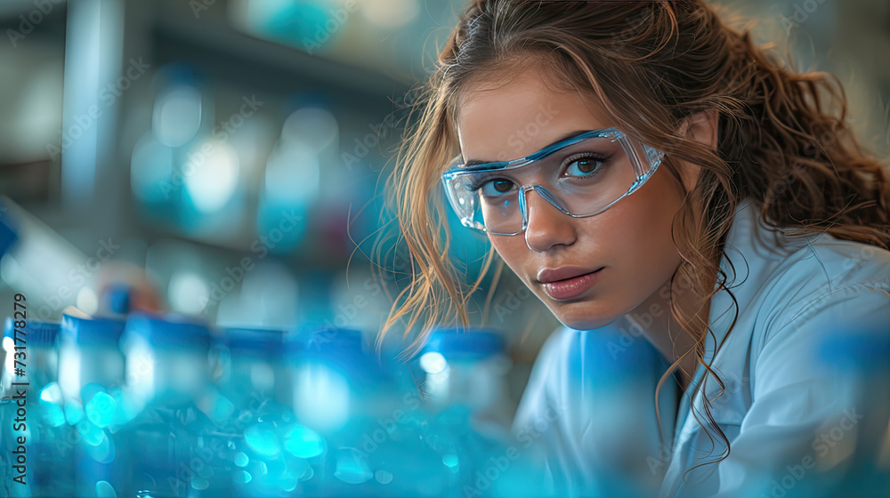 Chemist/Laboratory Analyst/scientist doing an analysis experiment in laboratory. Chemist/Laboratory Analyst/scientist doing an analysis experiment in laboratory.