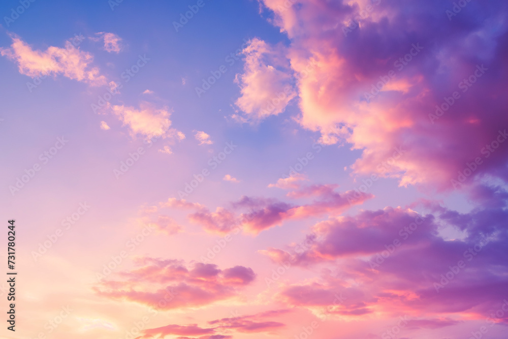The beautiful red sky and clouds before sunset. Natural background.