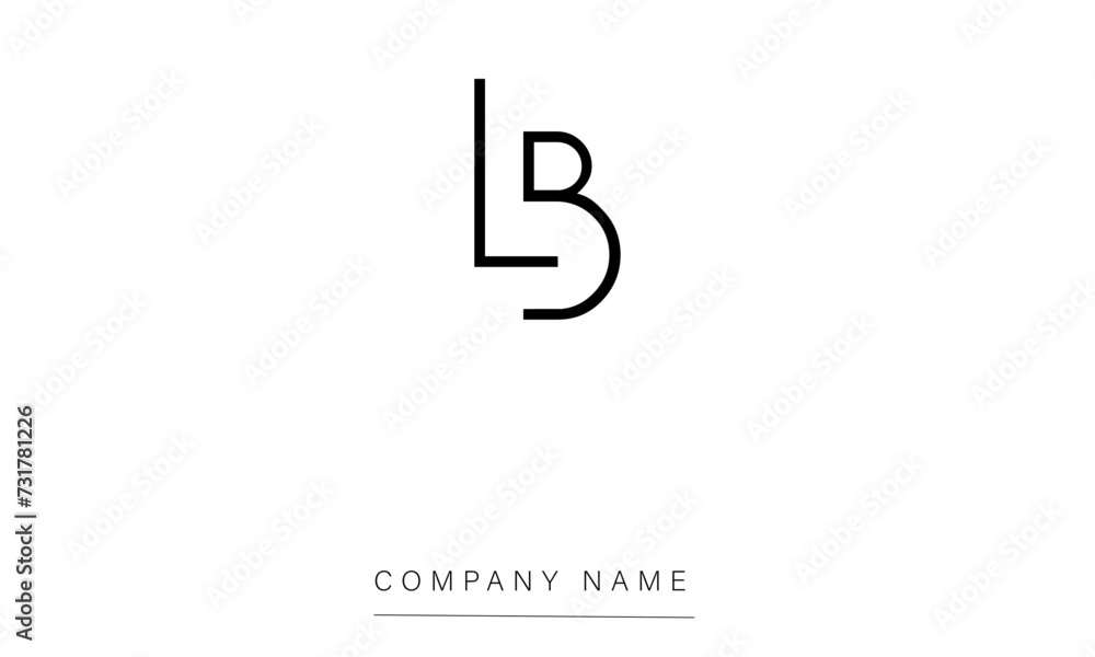 LB or BL Minimal Logo Design Vector Art Illustration LB or BL Minimal Logo Design Vector Art Illustration