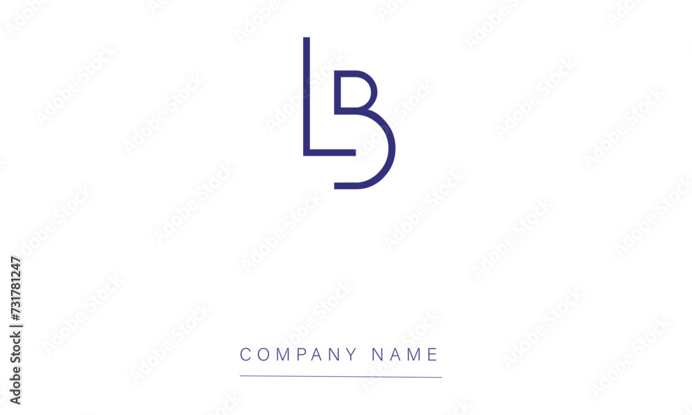 LB or BL Minimal Logo Design Vector Art Illustration LB or BL Minimal Logo Design Vector Art Illustration