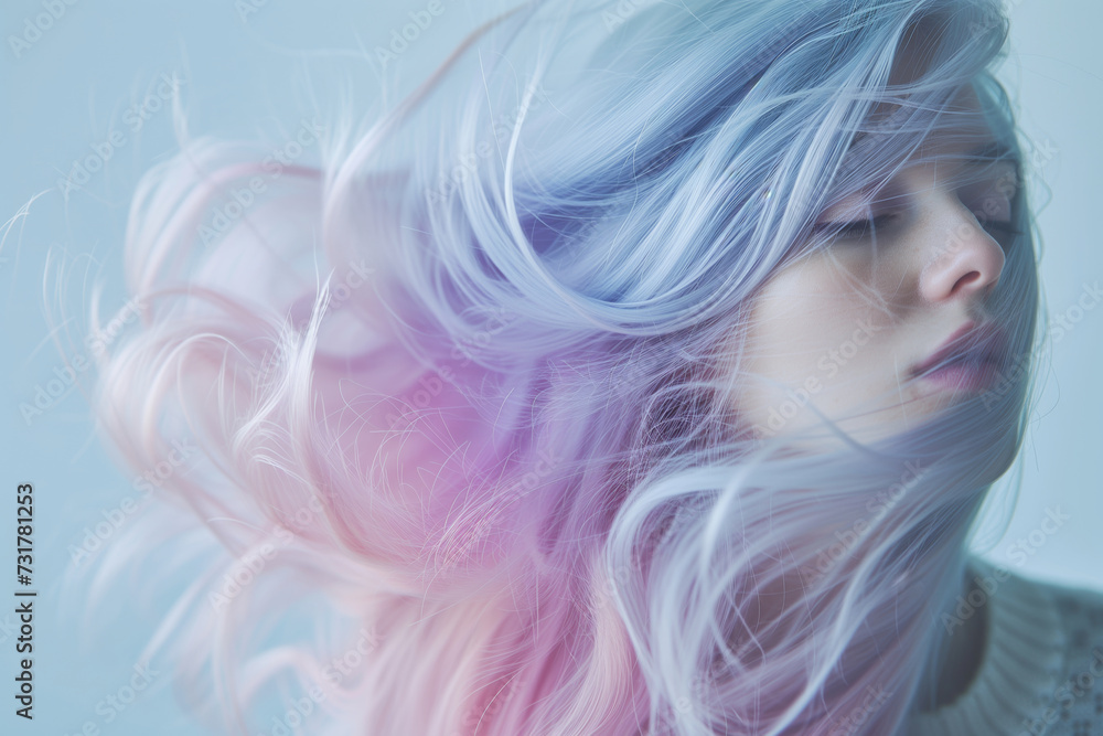 relaxed person with gentle pastel smoke waves for hair relaxed person with gentle pastel smoke waves for hair
