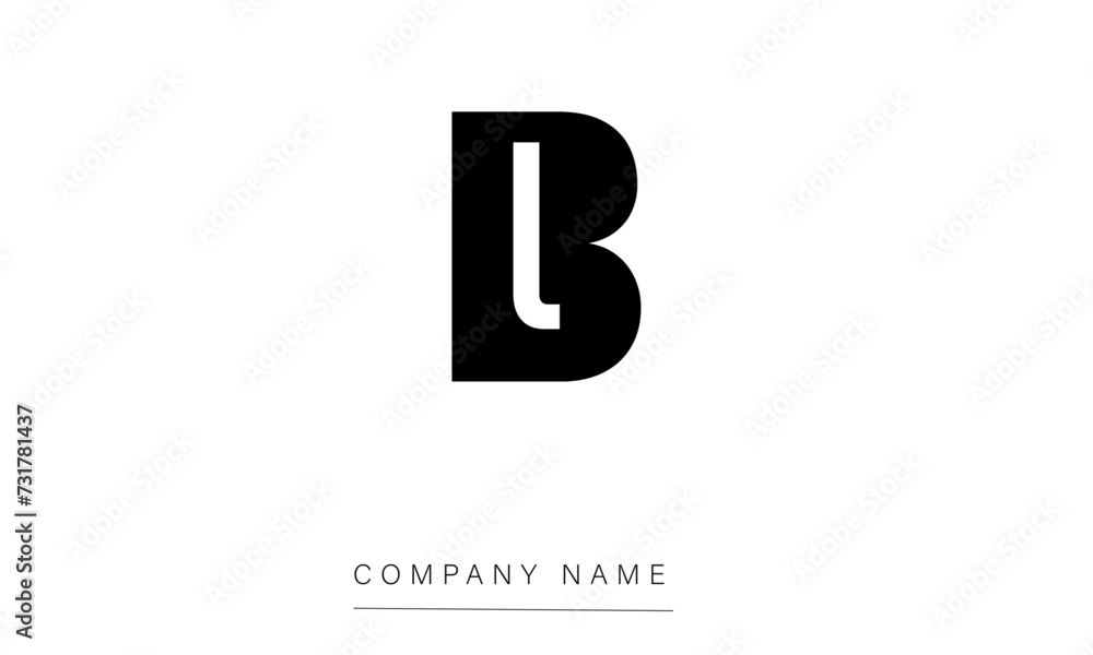 LB or BL Minimal Logo Design Vector Art Illustration LB or BL Minimal Logo Design Vector Art Illustration