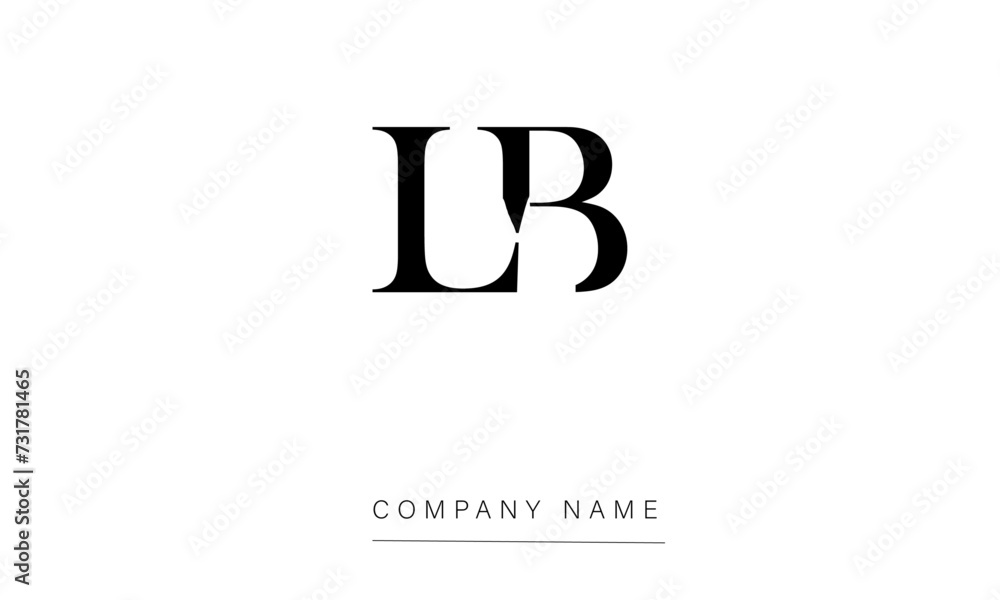 LB or BL Minimal Logo Design Vector Art Illustration LB or BL Minimal Logo Design Vector Art Illustration