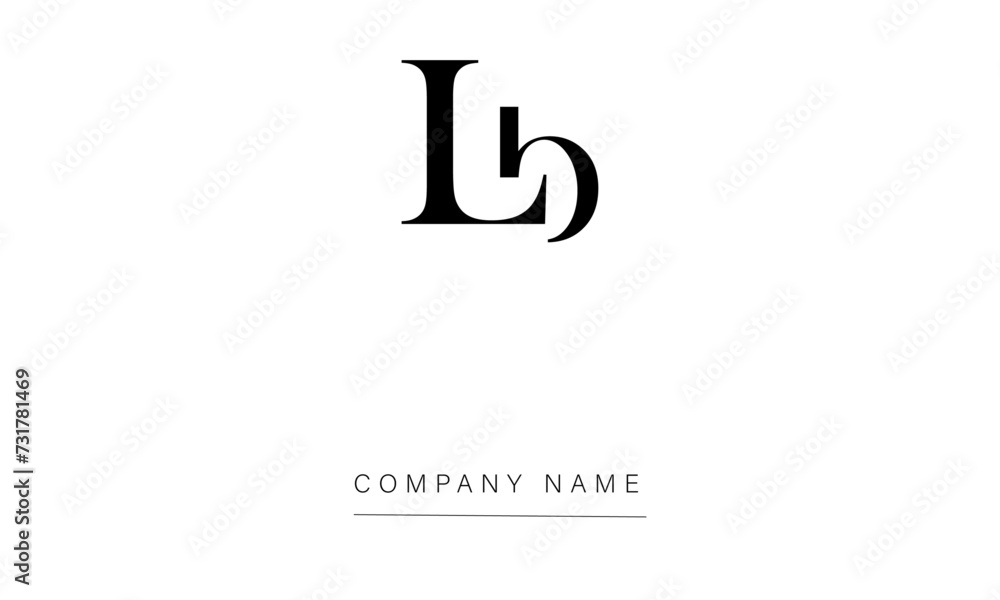 LB or BL Minimal Logo Design Vector Art Illustration LB or BL Minimal Logo Design Vector Art Illustration