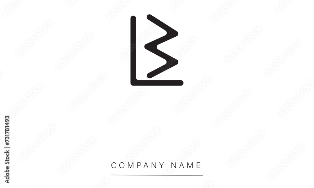 LB or BL Minimal Logo Design Vector Art Illustration LB or BL Minimal Logo Design Vector Art Illustration