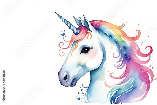 unicorn on a white background. illustration