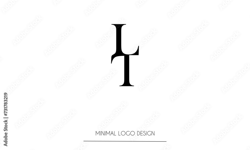 LT or TL Minimal Logo Design Vector Art Illustration LT or TL Minimal Logo Design Vector Art Illustration