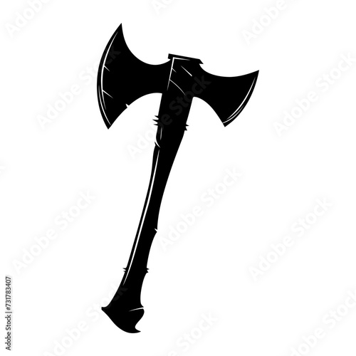 Silhouette ax black color only