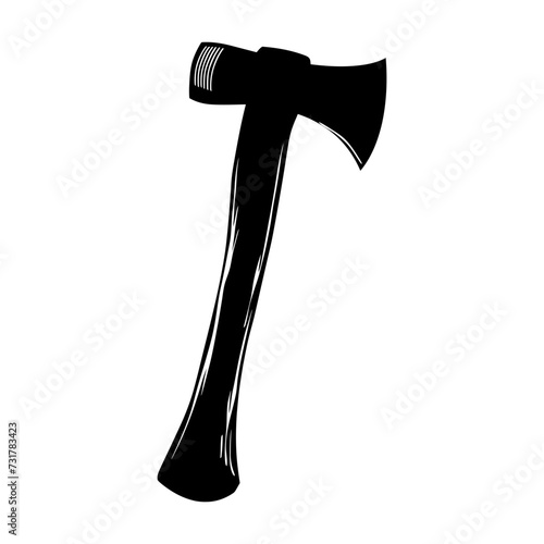 Silhouette ax black color only