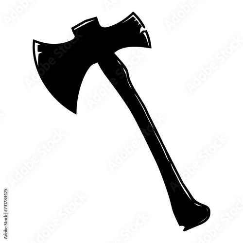 Silhouette ax black color only