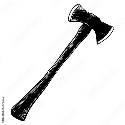 Silhouette ax black color only