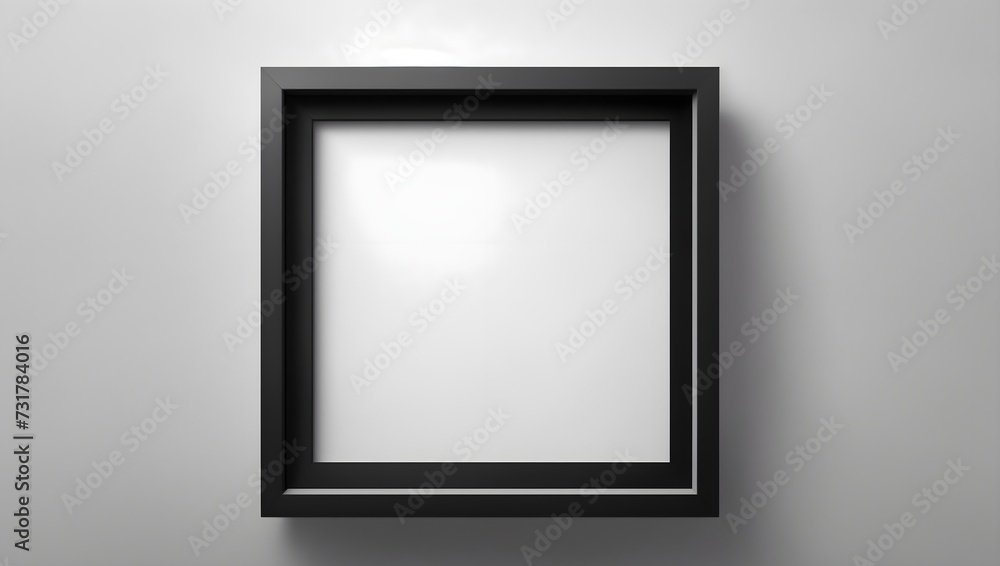 Empty frame with copy space on white wall. Picture frame on wall. Empty frame with copy space on white wall. Picture frame on wall.