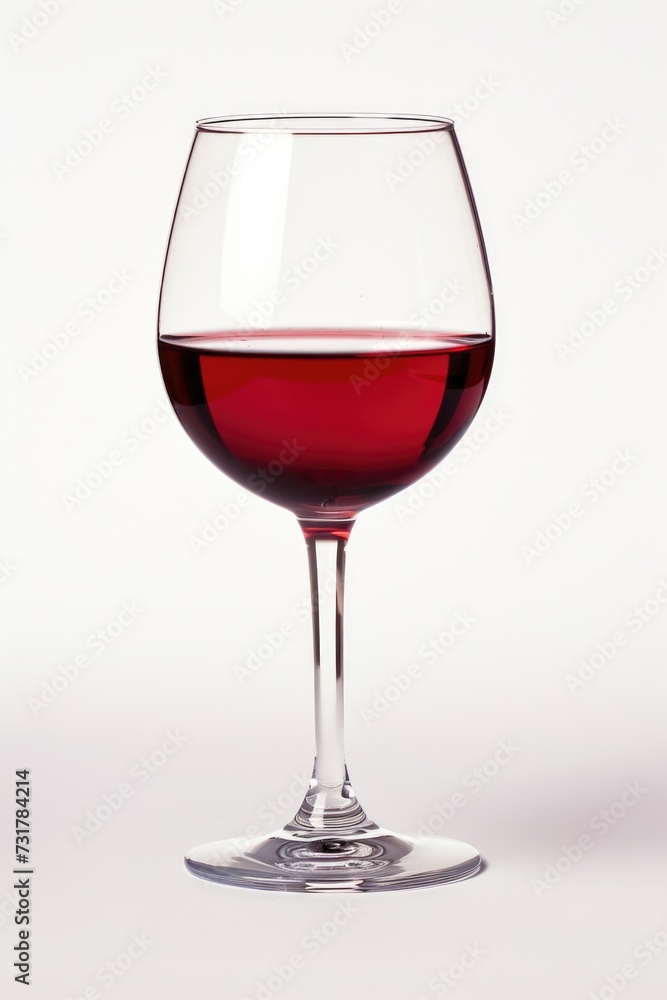 Elegant Red Wine Glass Isolated on White Background Elegant Red Wine Glass Isolated on White Background