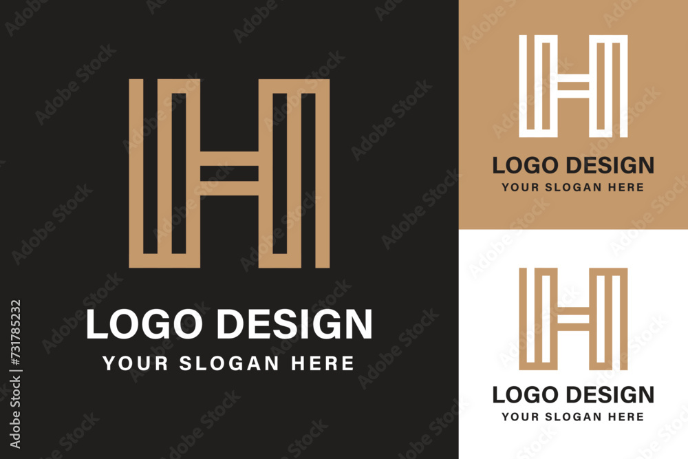 The vector of H alphabet logo design collections for business The vector of H alphabet logo design collections for business