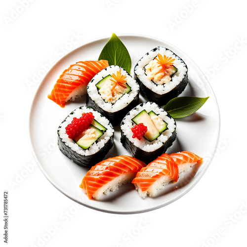 Japanese sushi food transparant background