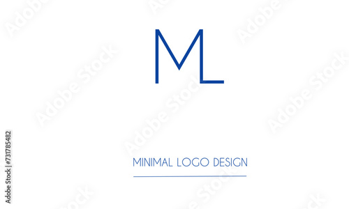 Free Download ML or LM Minimal Logo Design Vector Art Illustration  - GFXLoad