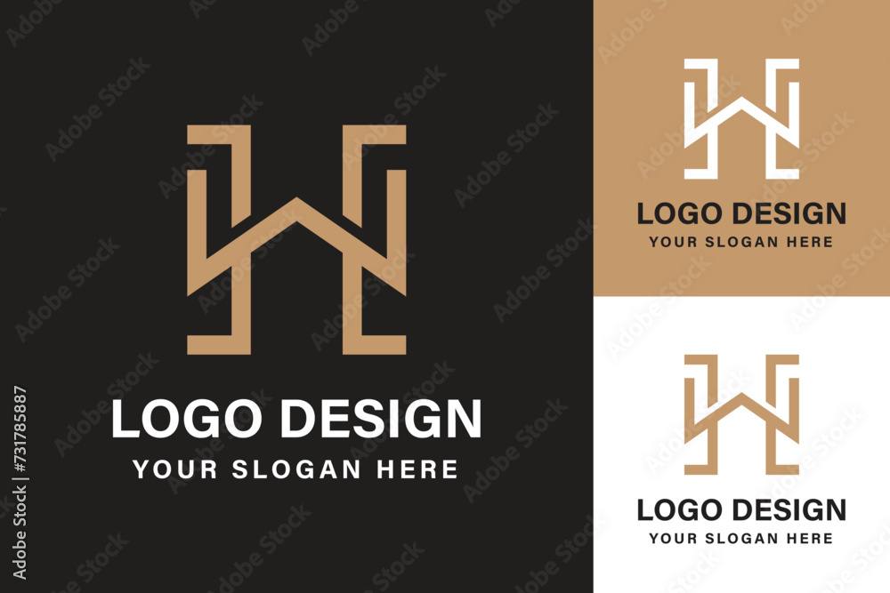 The vector of H alphabet logo design collections for business The vector of H alphabet logo design collections for business