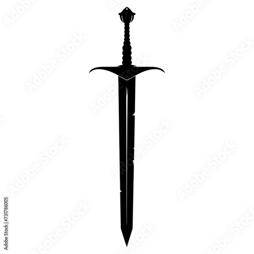 Silhouette sword black color only 