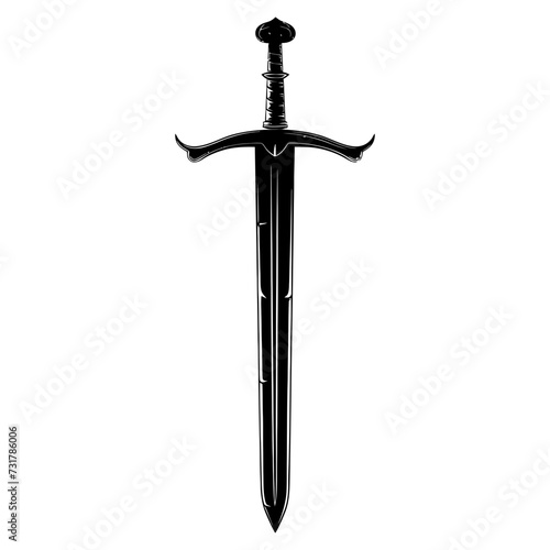 Silhouette sword black color only 