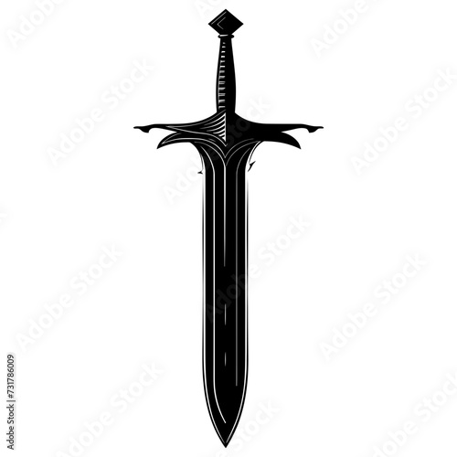 Silhouette sword black color only 