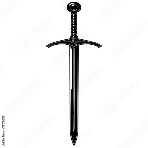 Silhouette sword black color only 