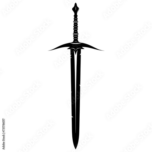 Silhouette sword black color only 